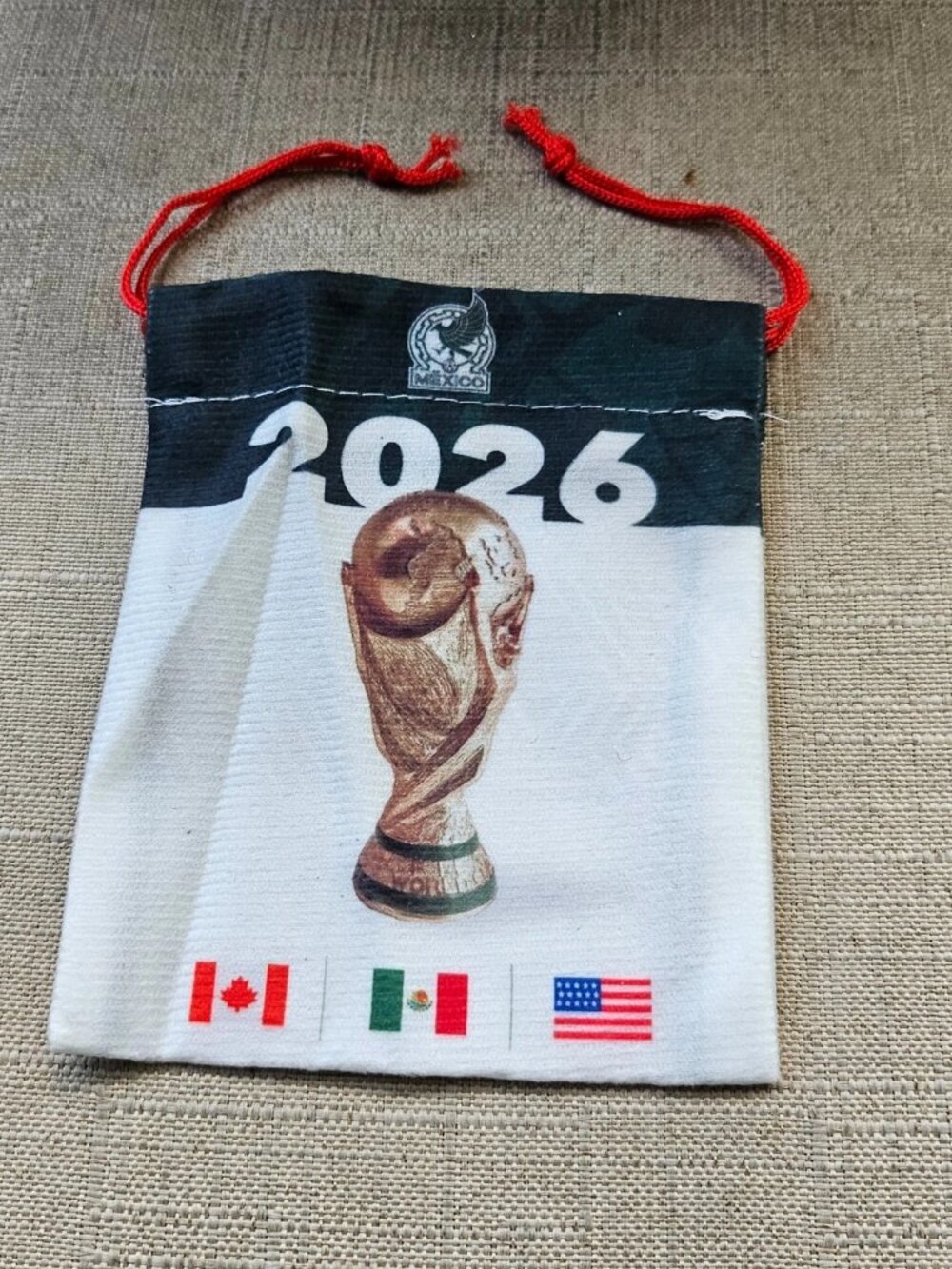 2026 Fifa World Cup Licensed Candy Bags Polyester Drawstring Gift Bag 5.5 X 4 in